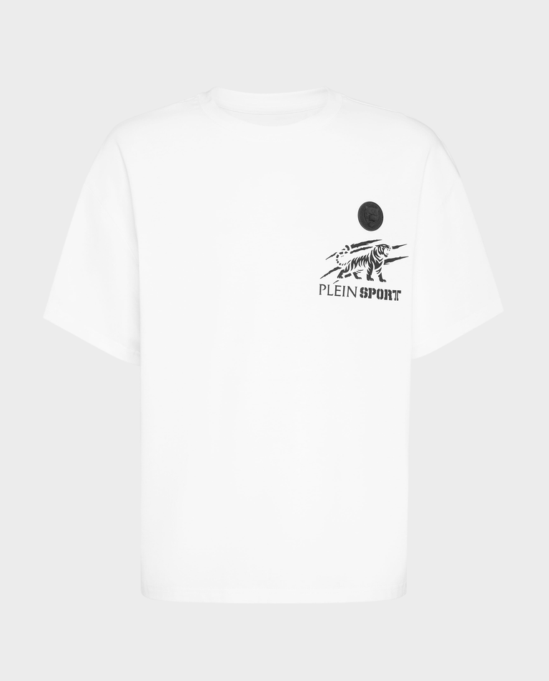 Biały t-shirt Tiger Scratch