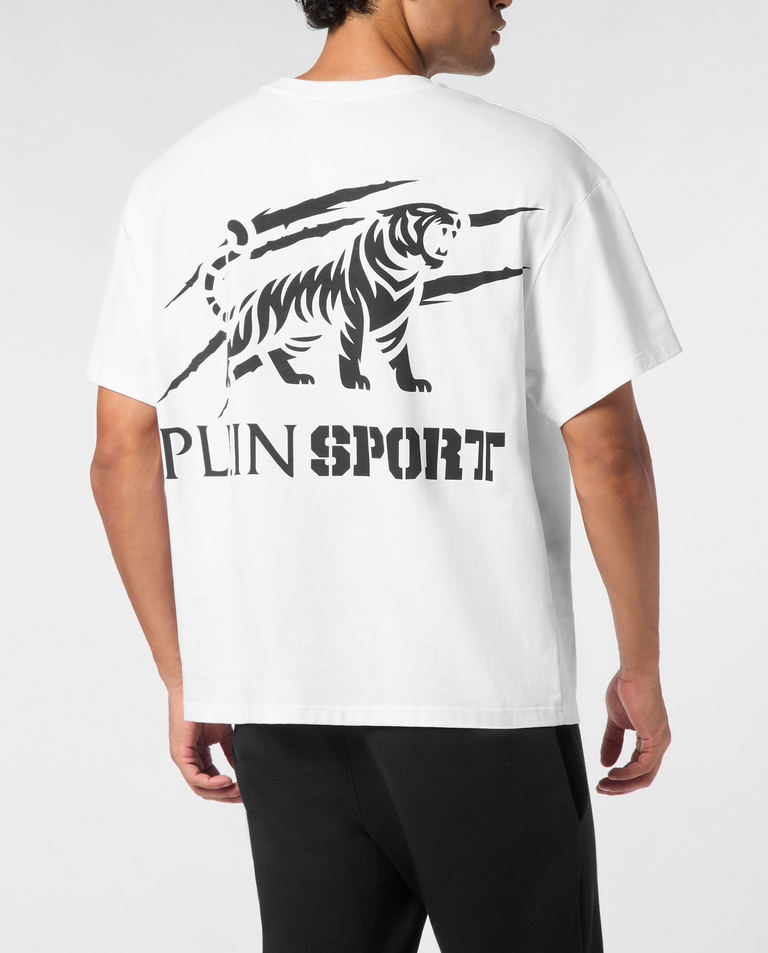 Biały t-shirt Tiger Scratch