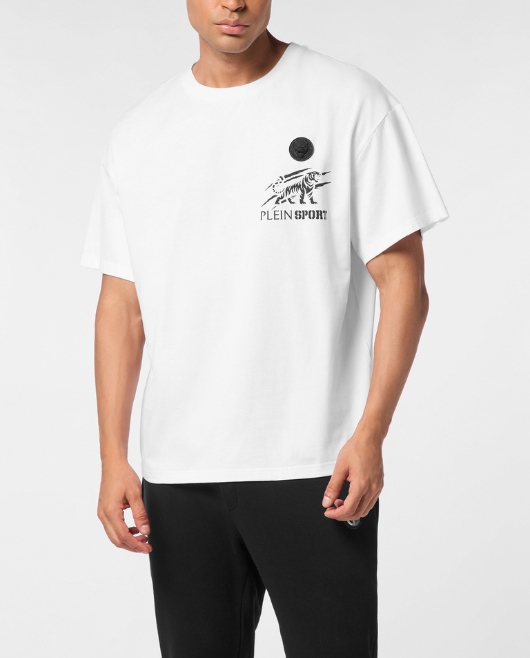 Biały t-shirt Tiger Scratch