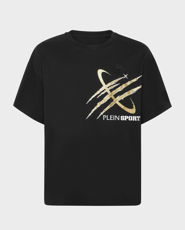 T-shirt ze złotym nadrukiem Mercury Scratch