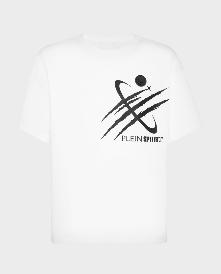 Biały t-shirt o luźnym kroju Mercury Scratch