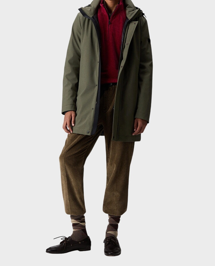 Płaszcz khaki z kapturem - Image #2