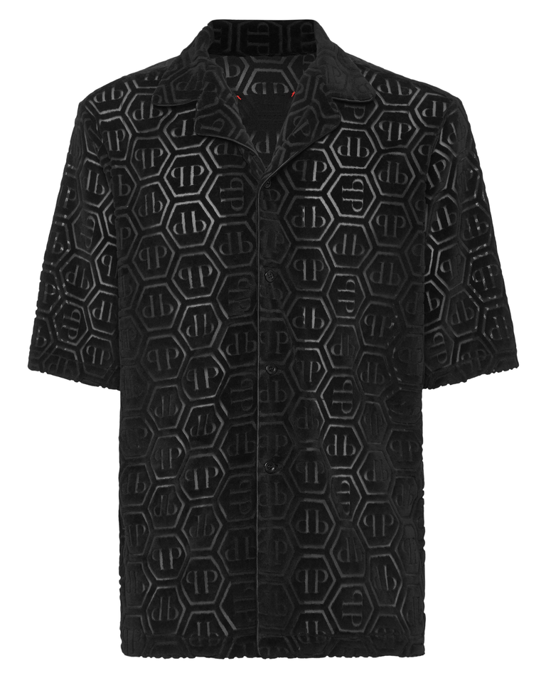 Czarna koszula Jacquard Monogram - Image #1