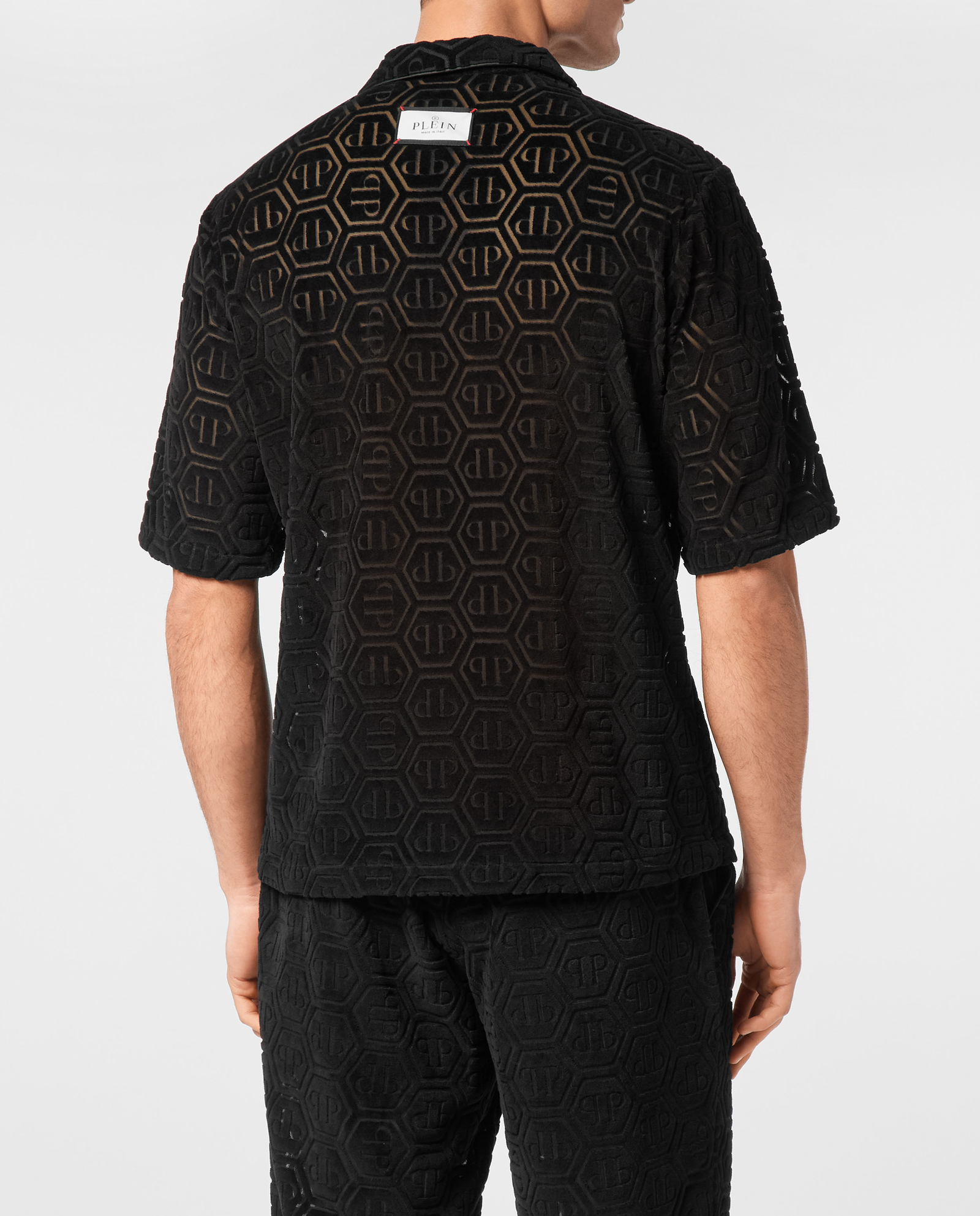 Czarna koszula Jacquard Monogram - Image #2