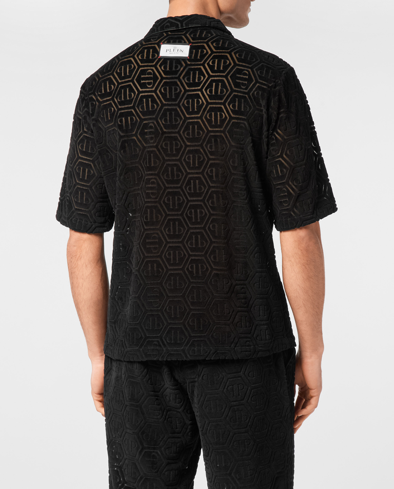 Czarna koszula Jacquard Monogram - Image #2