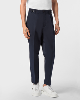 Granatowe spodnie Chinosy Classic Fit - Image #0