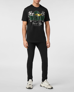Czarny T-shirt z motywem - Image #2