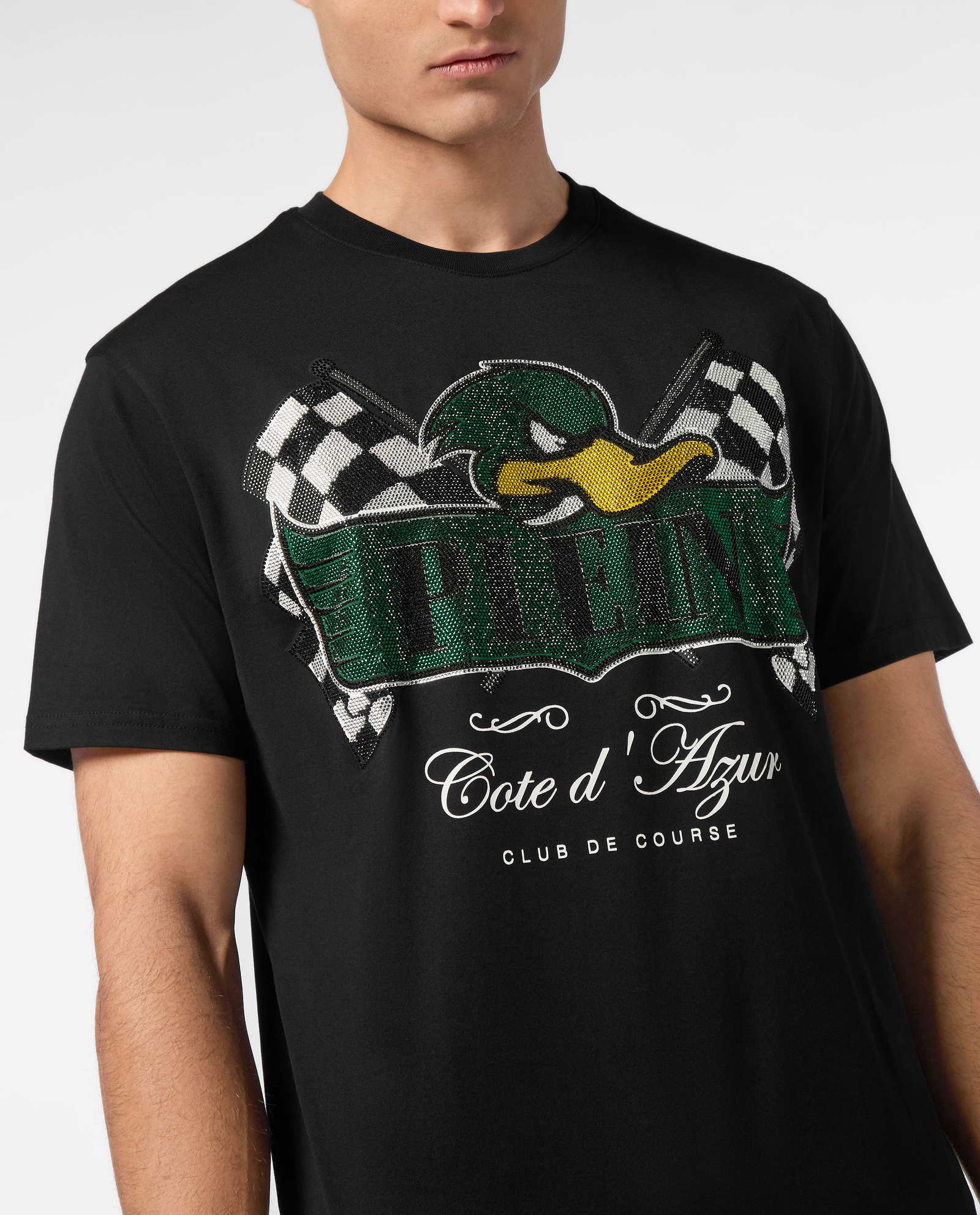 Czarny T-shirt z motywem - Image #3