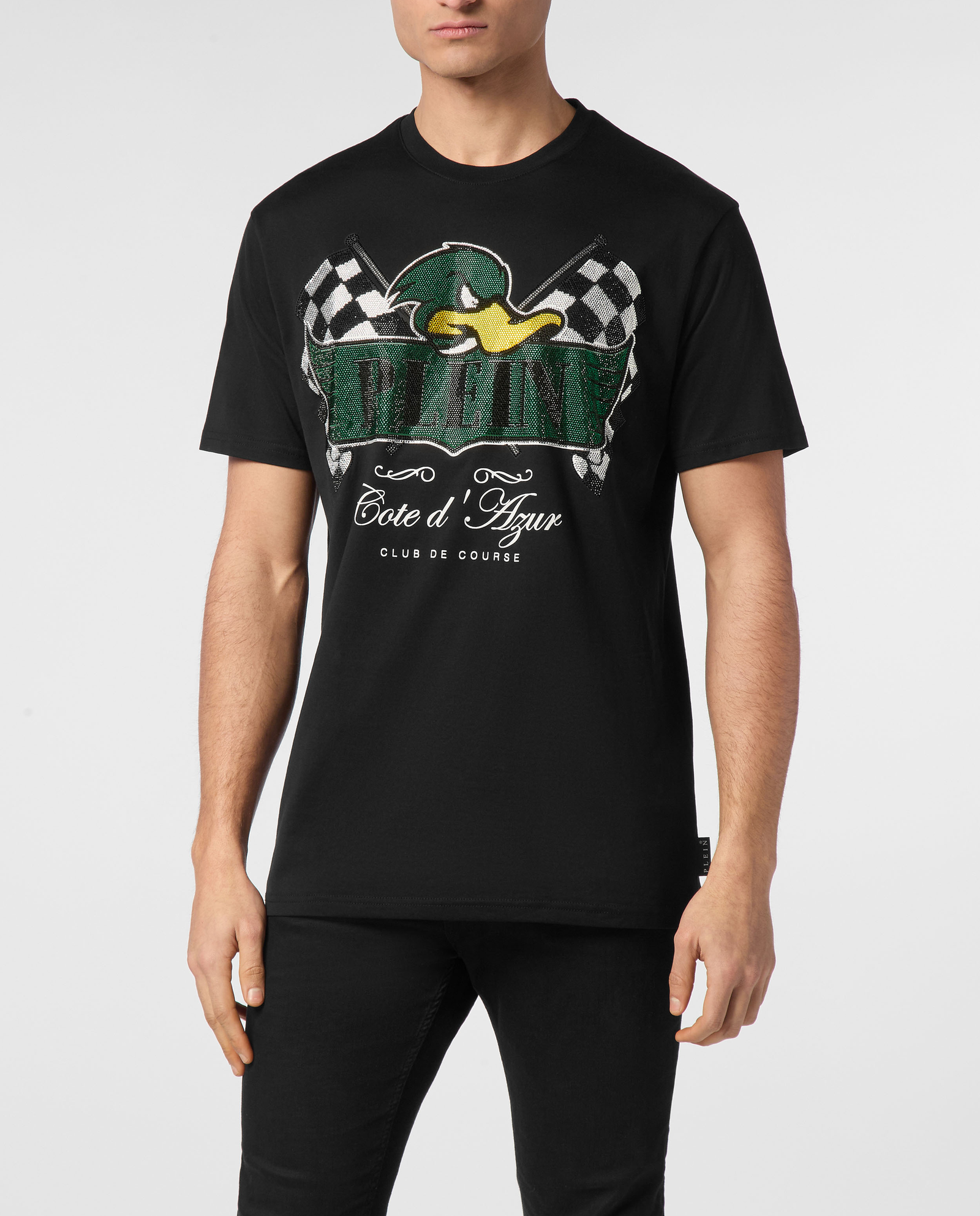 Czarny T-shirt z motywem - Image #4