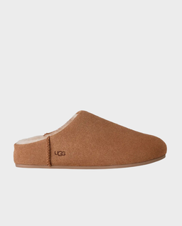Zamszowe brązowe mule Elea Slip-On z logo - Image #0