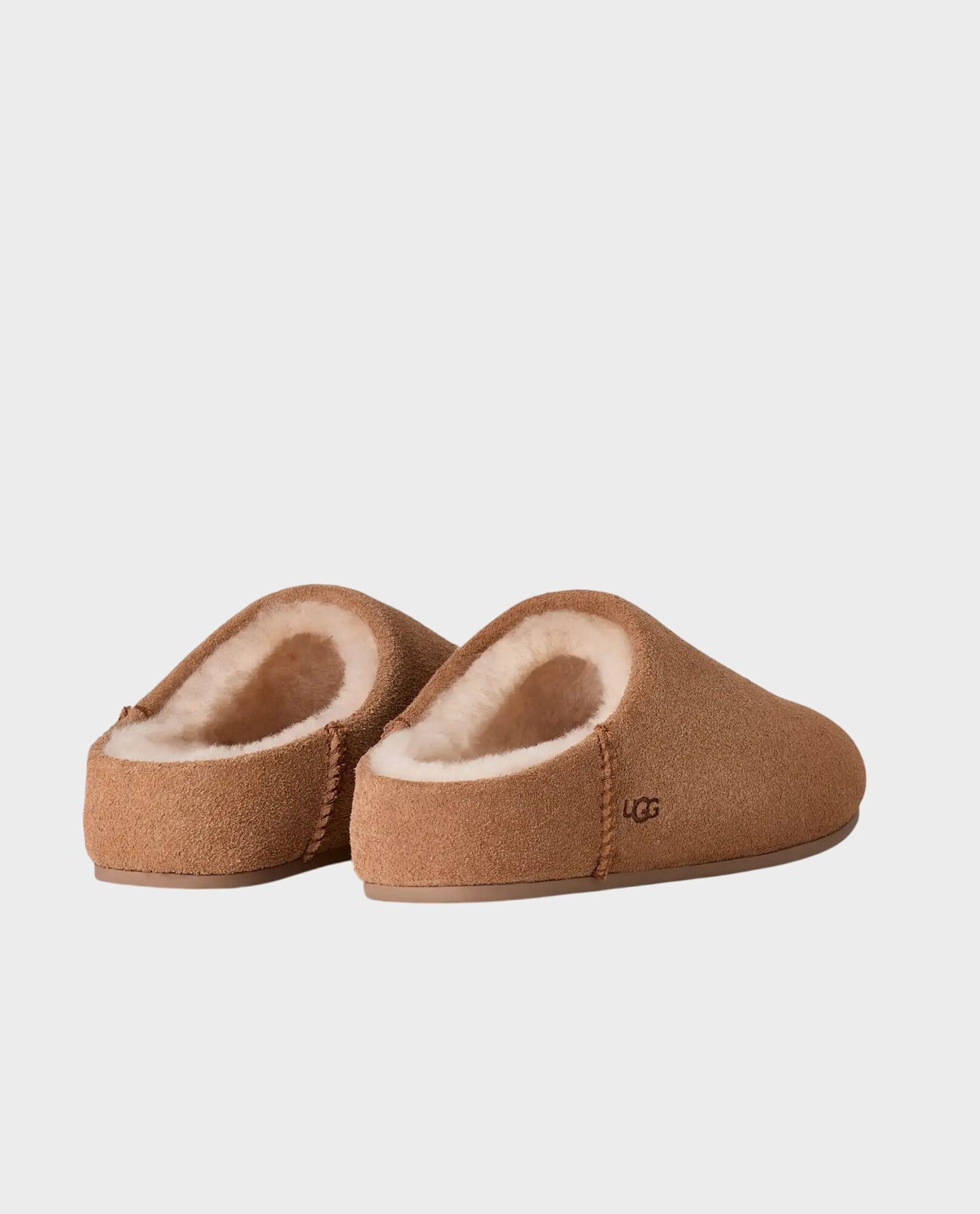 Zamszowe brązowe mule Elea Slip-On z logo - Image #2