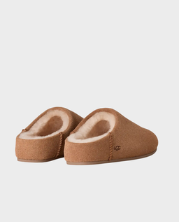 Zamszowe brązowe mule Elea Slip-On z logo - Image #2