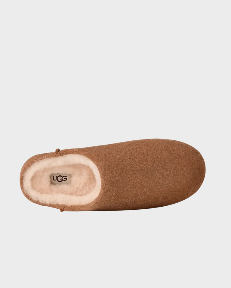 Zamszowe brązowe mule Elea Slip-On z logo - Image #4