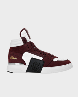 Wysokie bordowe sneakersy Mid Top - Image #0