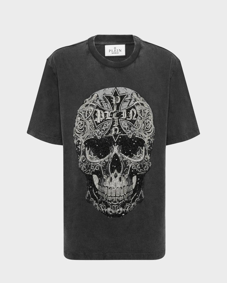 Luźna koszulka Baroque Skull