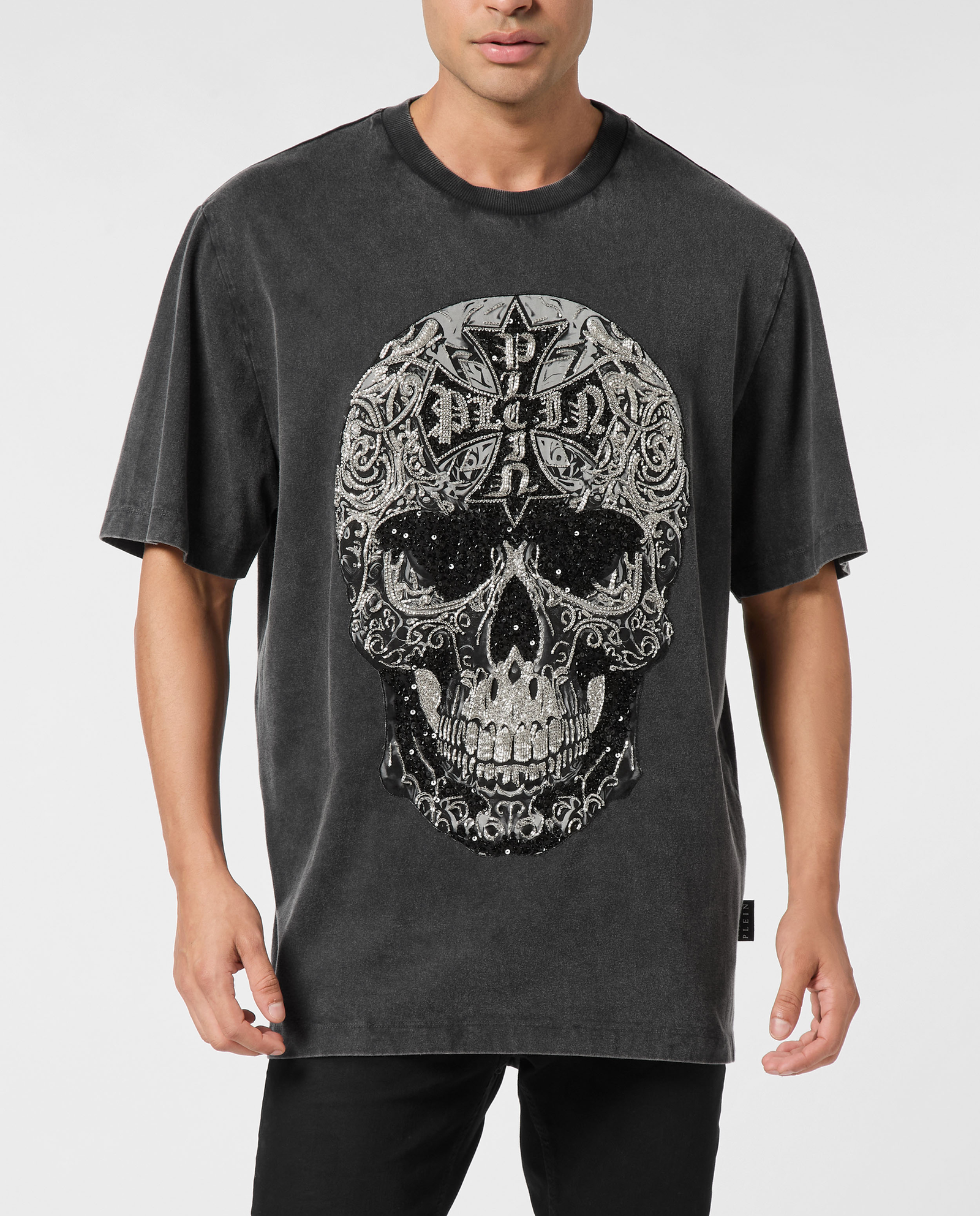 Luźna koszulka Baroque Skull - Image #0