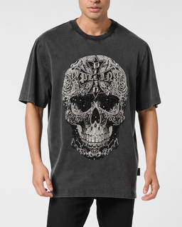 Luźna koszulka Baroque Skull - Image #0