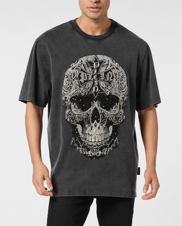 Luźna koszulka Baroque Skull