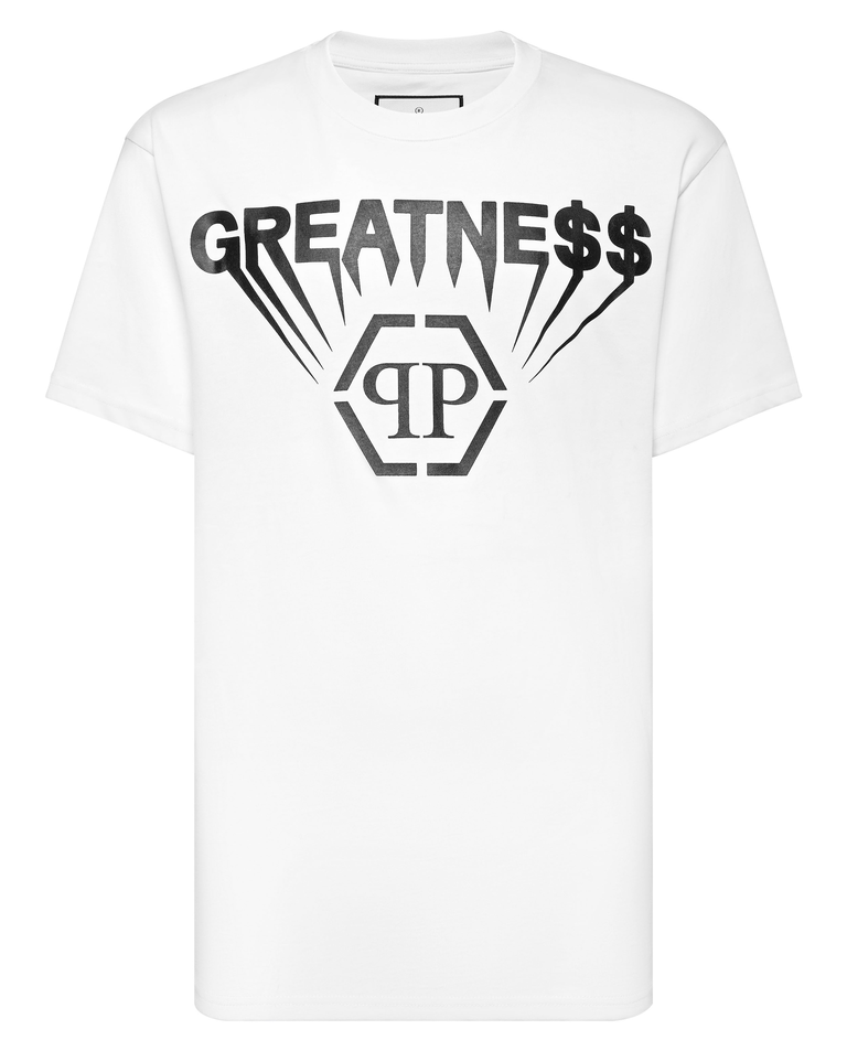 Koszulka z kontrastowym napisem Greatness