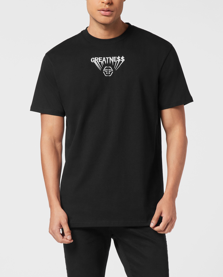 Czarna koszulka z napisem Greatness