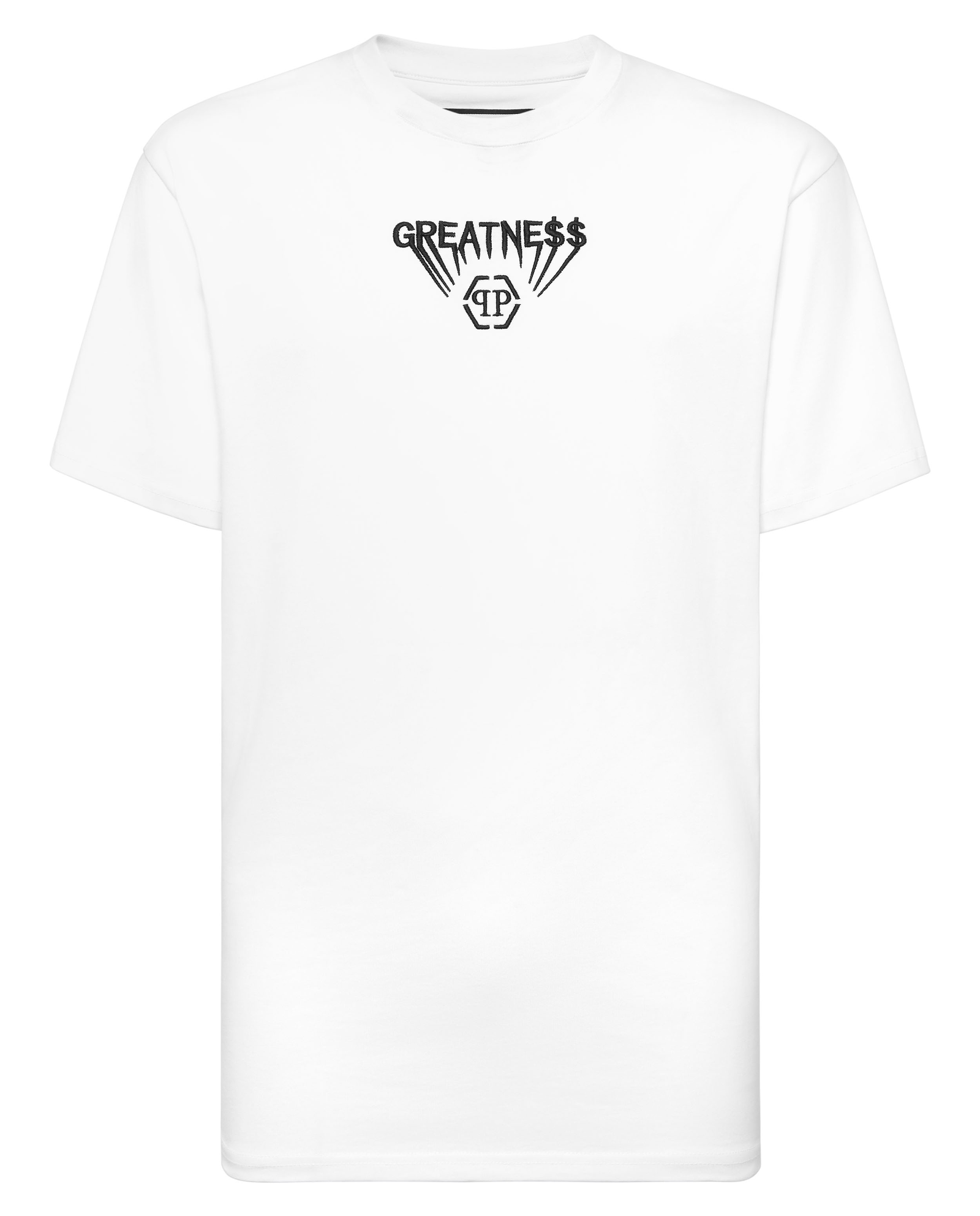 Biała koszulka z napisem Greatness - Image #1