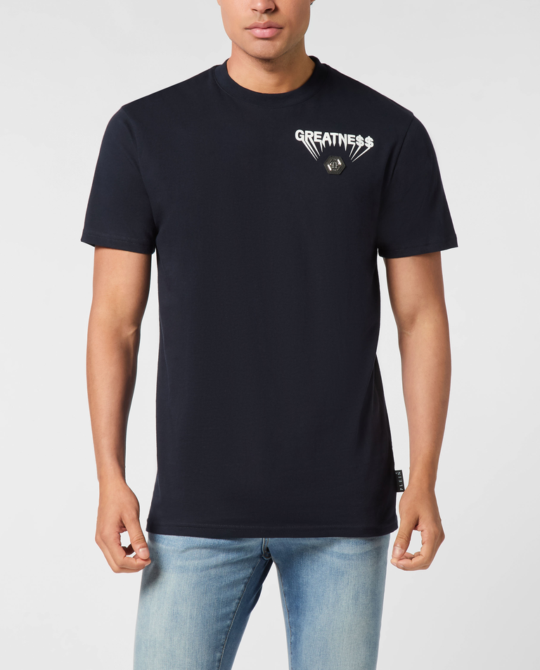 Granatowa koszulka z okrągłym dekoltem Greatness