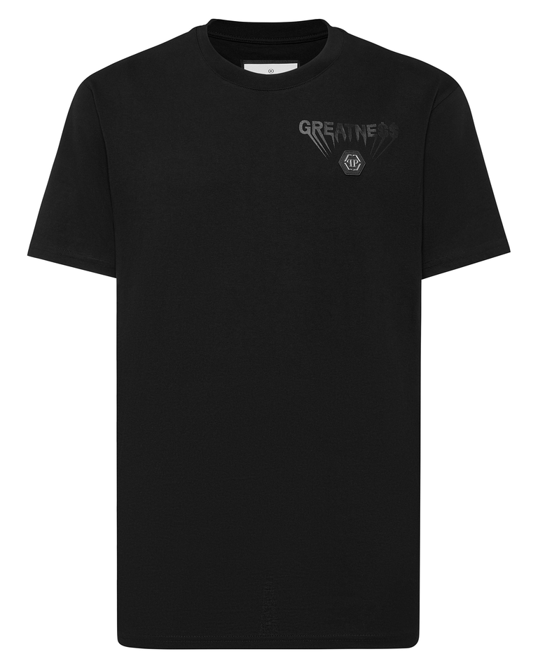 Czarna koszulka z okrągłym dekoltem Greatness