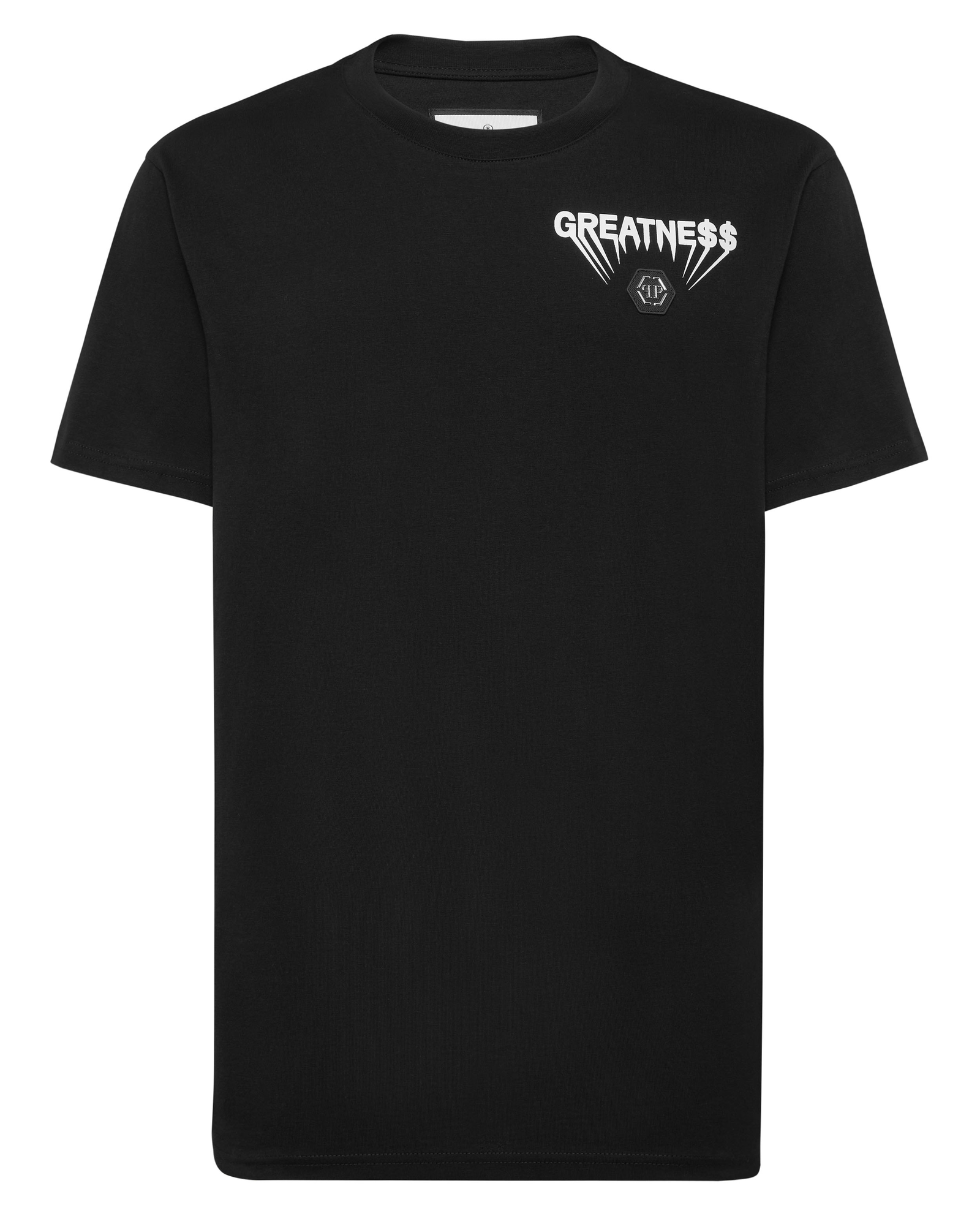 Czarna koszulka z okrągłym dekoltem Greatness - Image #1