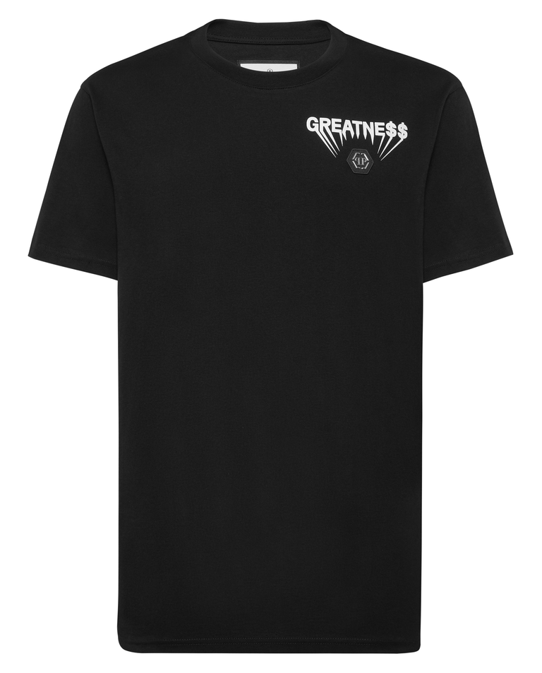 Czarna koszulka z okrągłym dekoltem Greatness