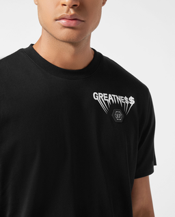 Czarna koszulka z okrągłym dekoltem Greatness - Image #4