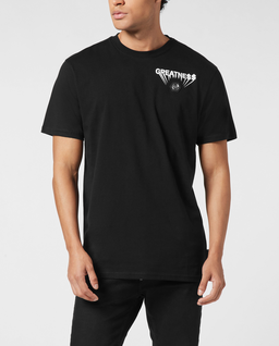 Czarna koszulka z okrągłym dekoltem Greatness - Image #0