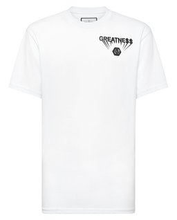 Biała koszulka z okrągłym dekoltem Greatness - Image #1