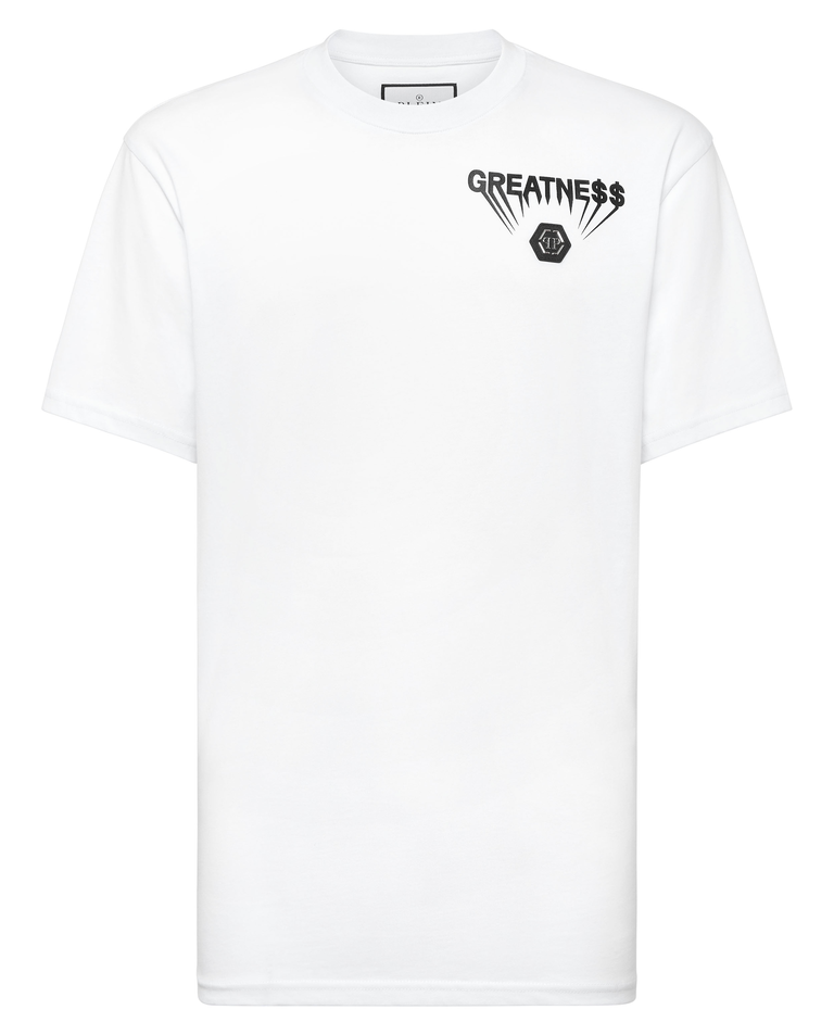 Biała koszulka z okrągłym dekoltem Greatness