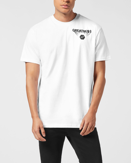 Biała koszulka z okrągłym dekoltem Greatness - Image #0