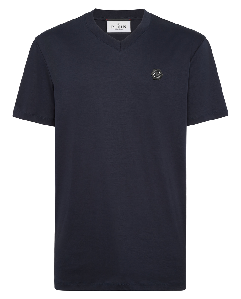 Granatowy t-shirt Hexagon - Image #1