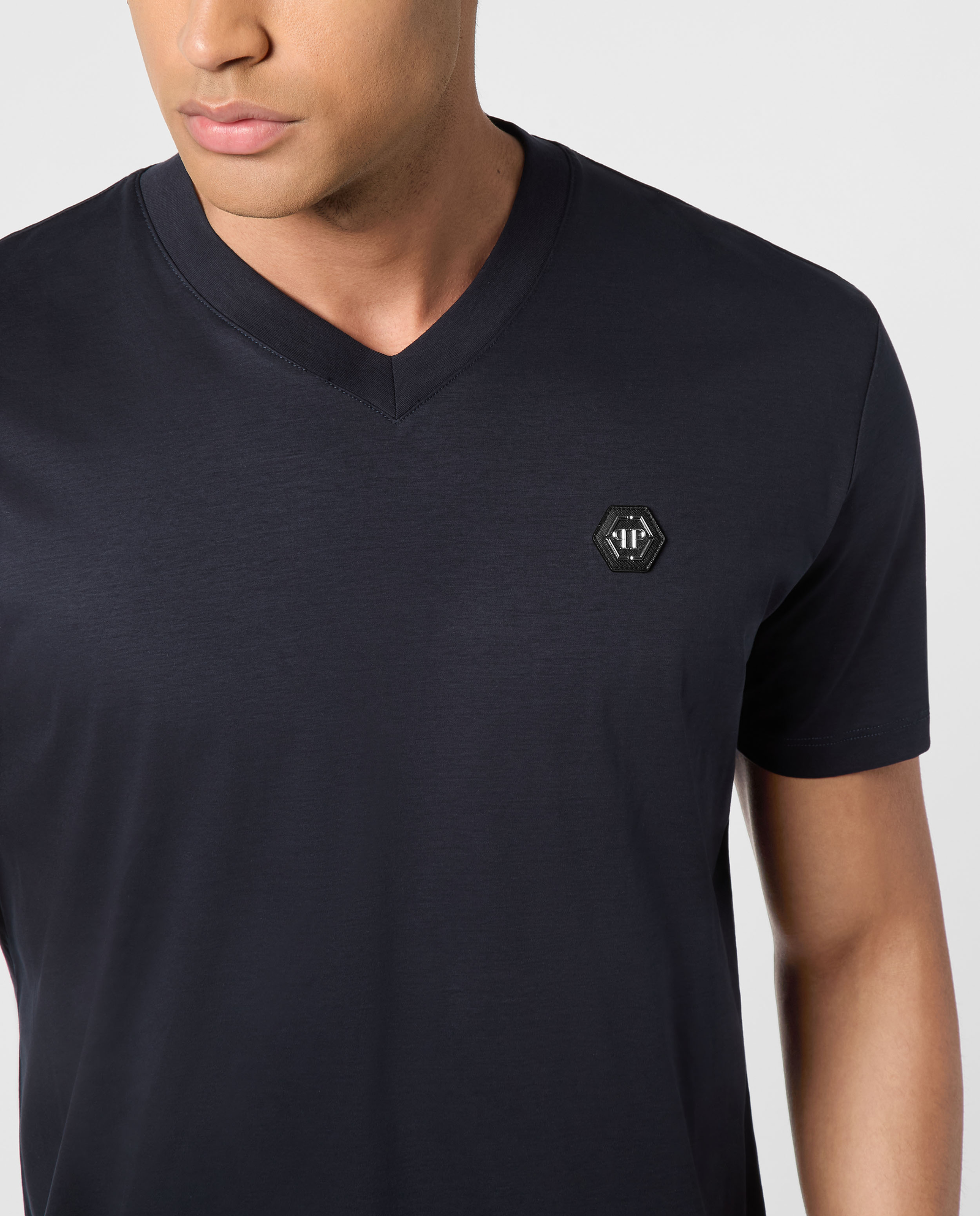 Granatowy t-shirt Hexagon - Image #4