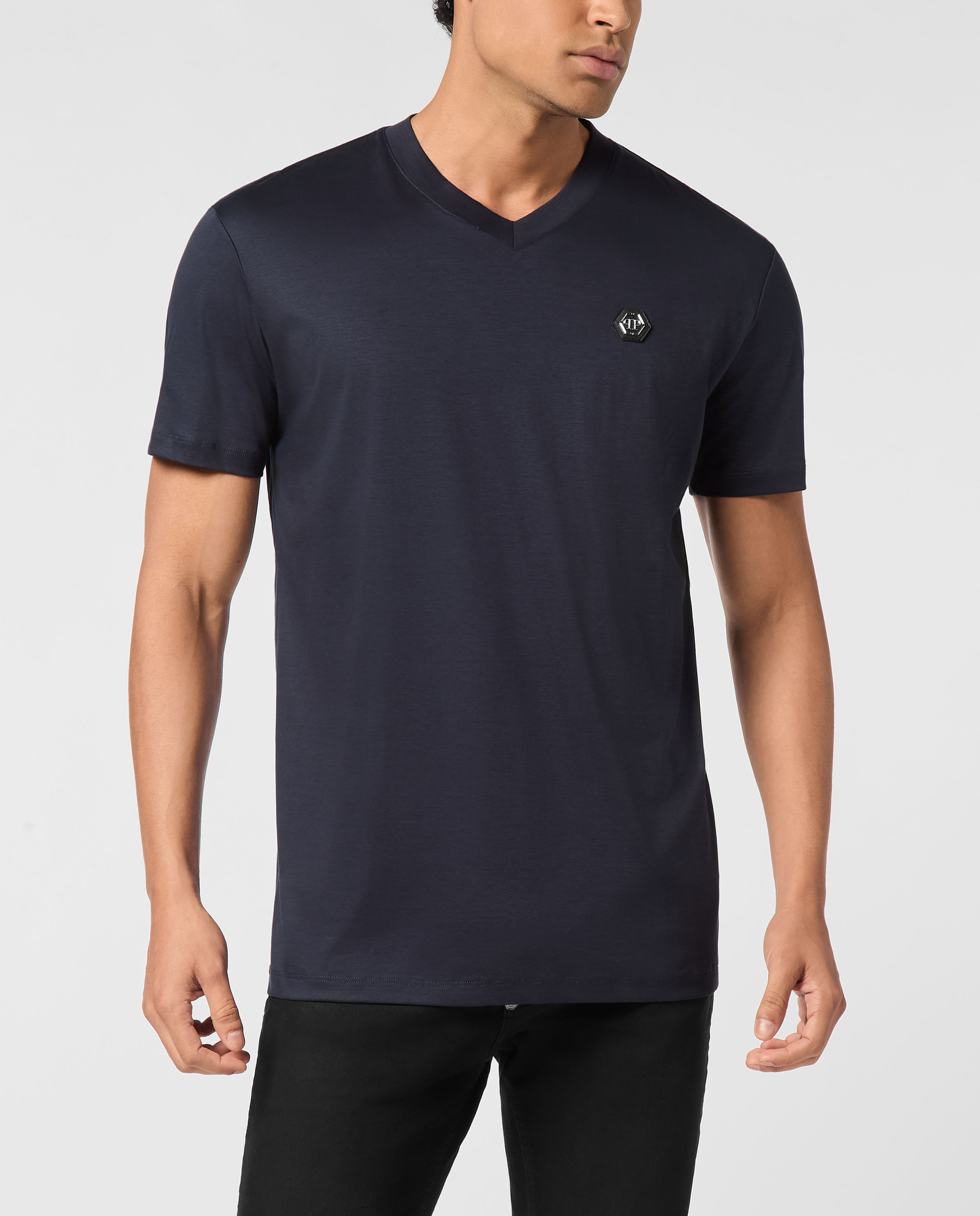 Granatowy t-shirt Hexagon - Image #0