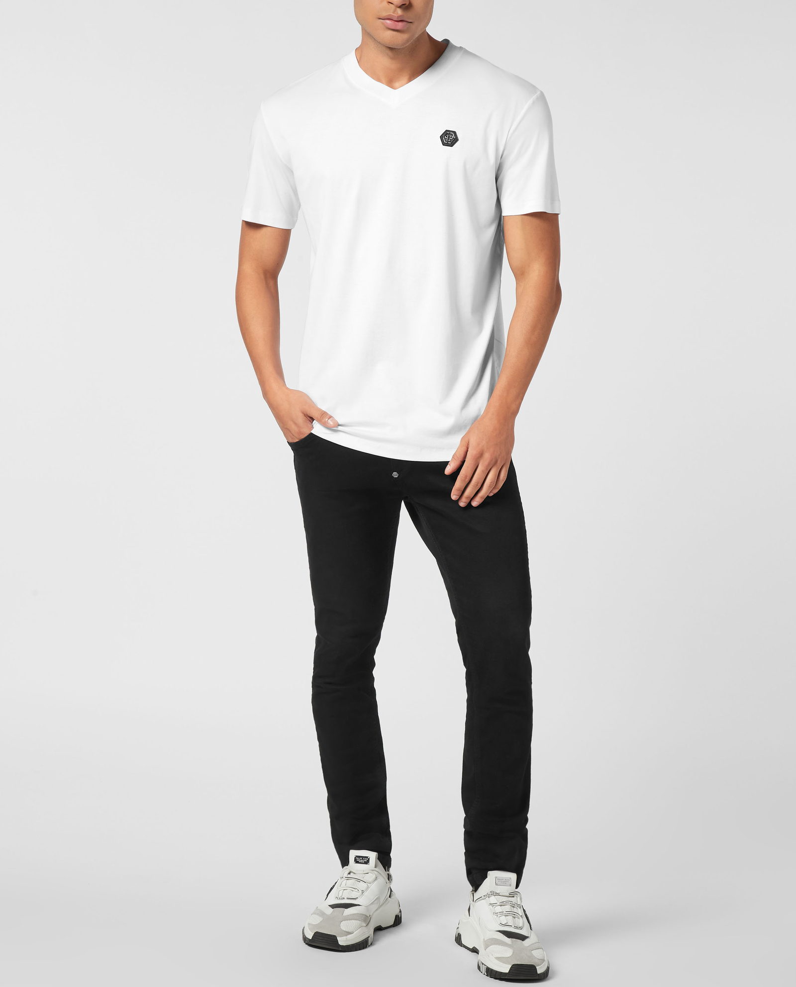 Biały t-shirt Hexagon - Image #2