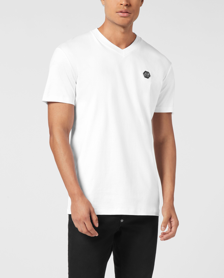 Biały t-shirt Hexagon