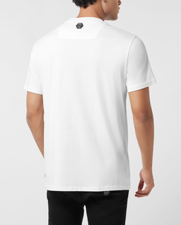 Biały t-shirt z czaszką America - Image #1