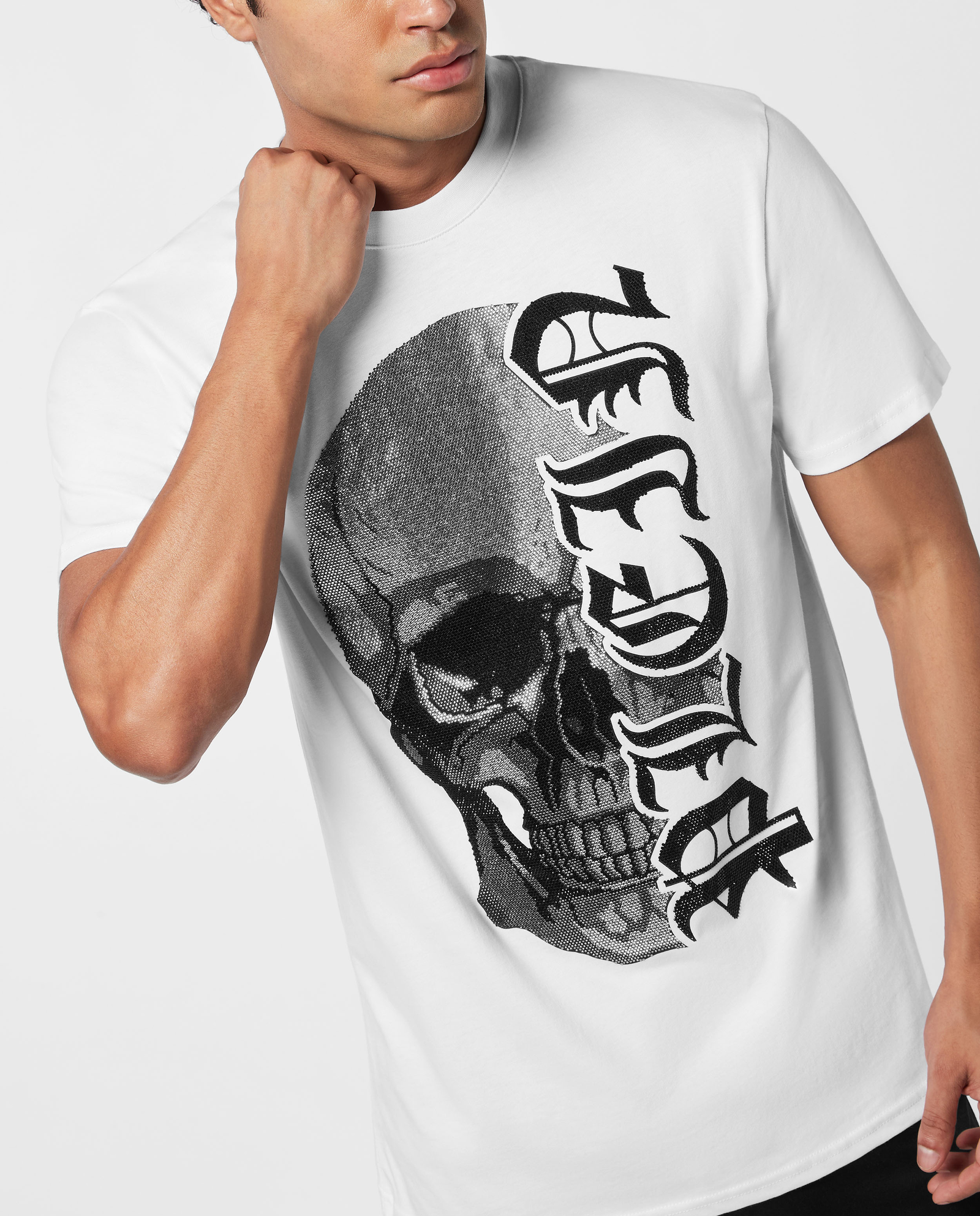 Biały t-shirt Gothic - Image #3