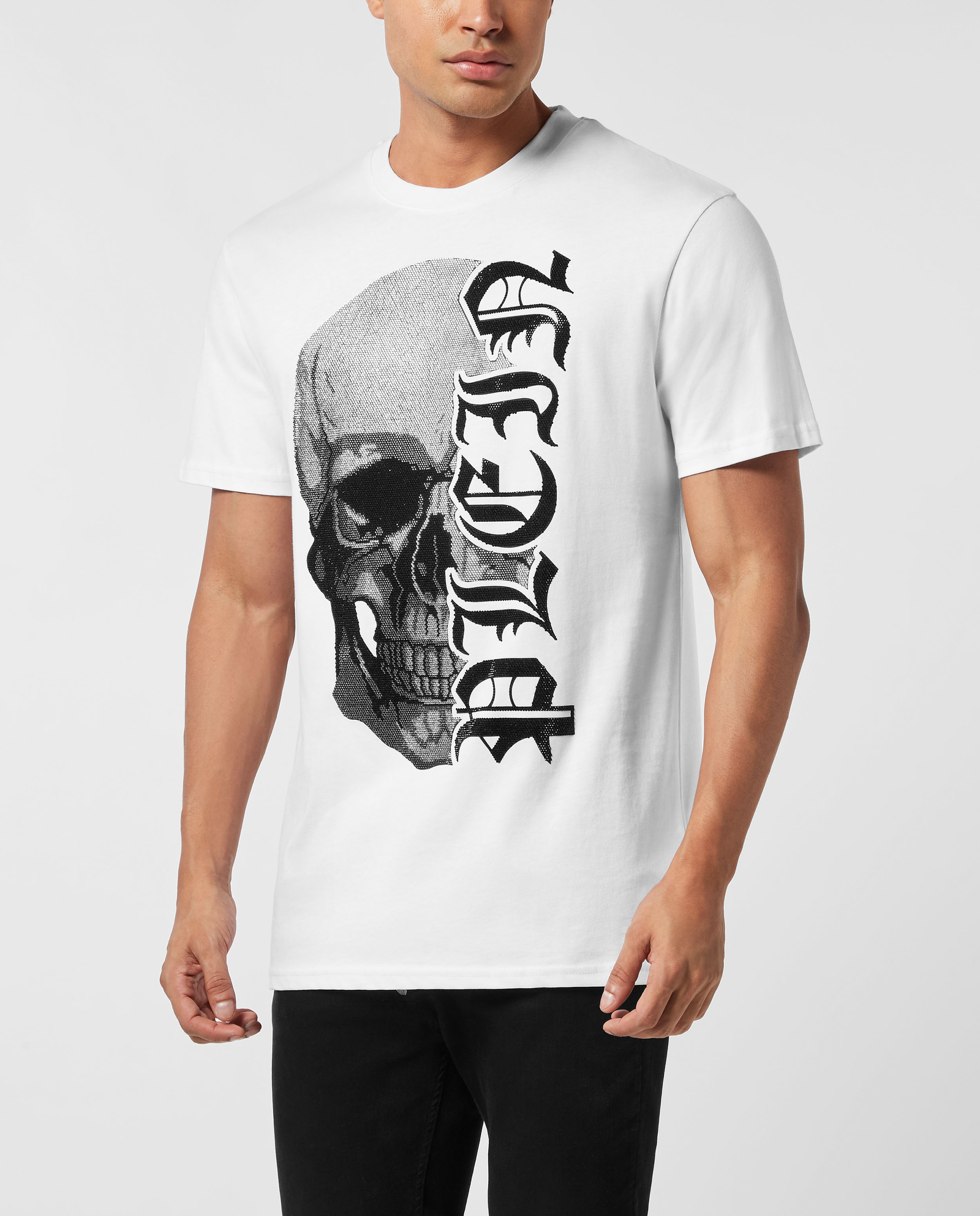 Biały t-shirt Gothic - Image #0