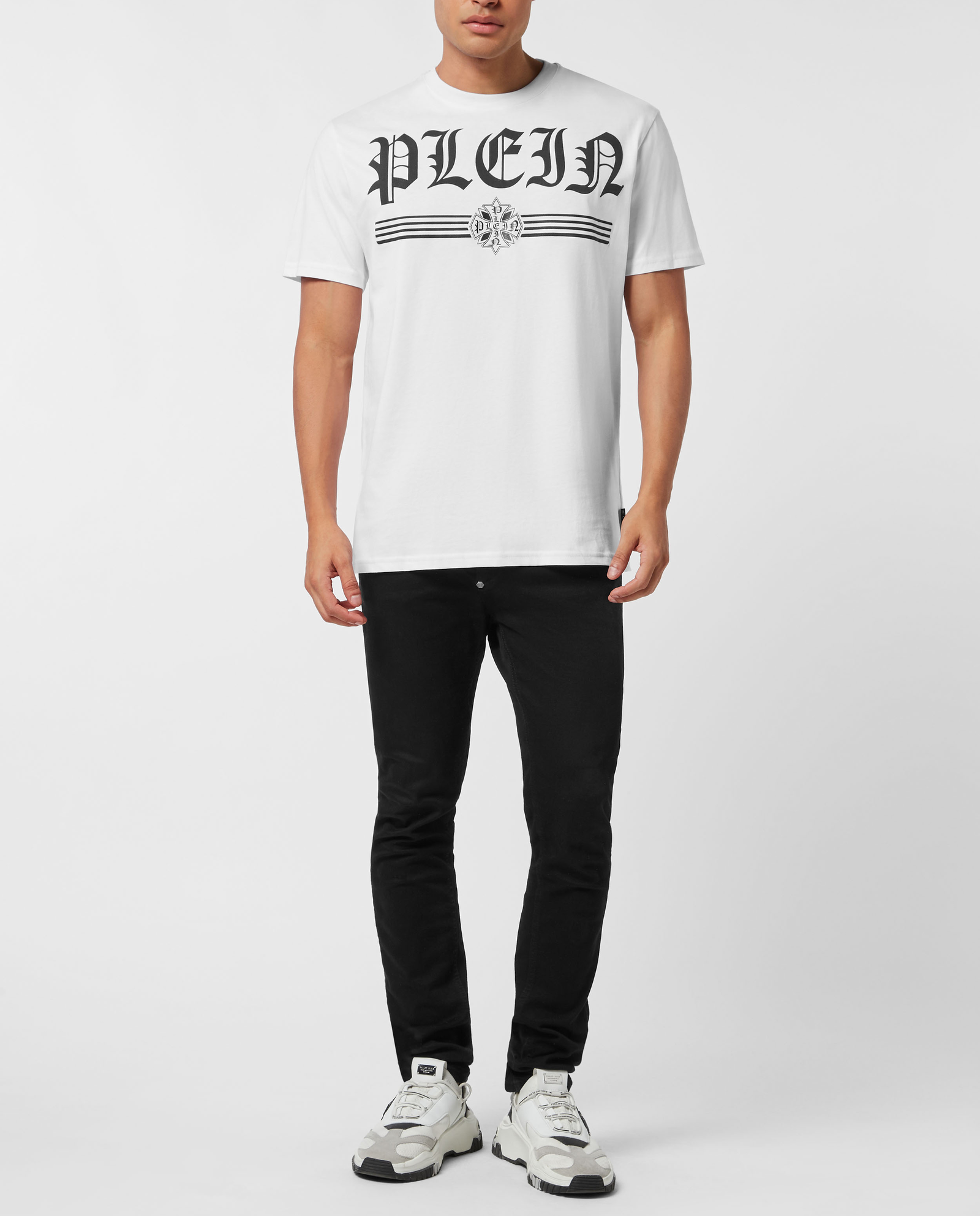 Biała koszulka Gothic Plein - Image #2