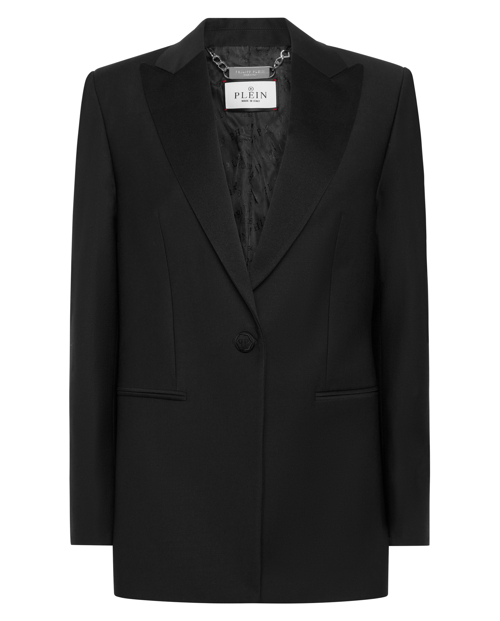 Czarna marynarka Boyfriend Fit Face Strass - Image #1