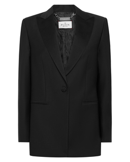 Czarna marynarka Boyfriend Fit Face Strass - Image #1
