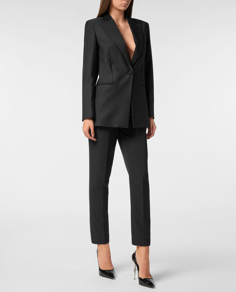 Czarna marynarka Boyfriend Fit Face Strass - Image #2