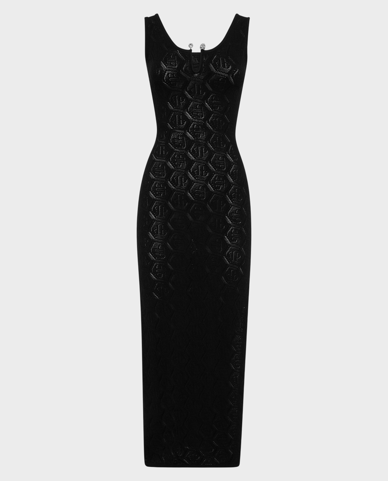 Czarna sukienka z monogramem - Image #1