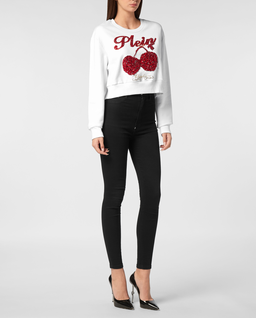 Biała bluza z aplikacją - Image #3