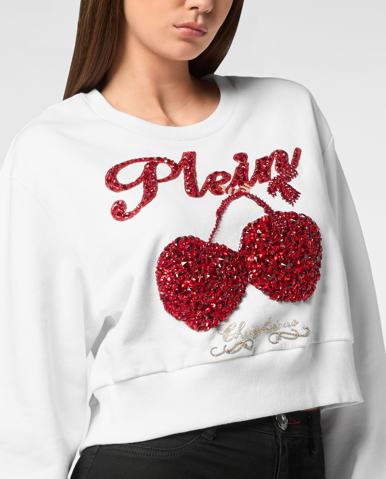 Biała bluza z aplikacją - Image #4