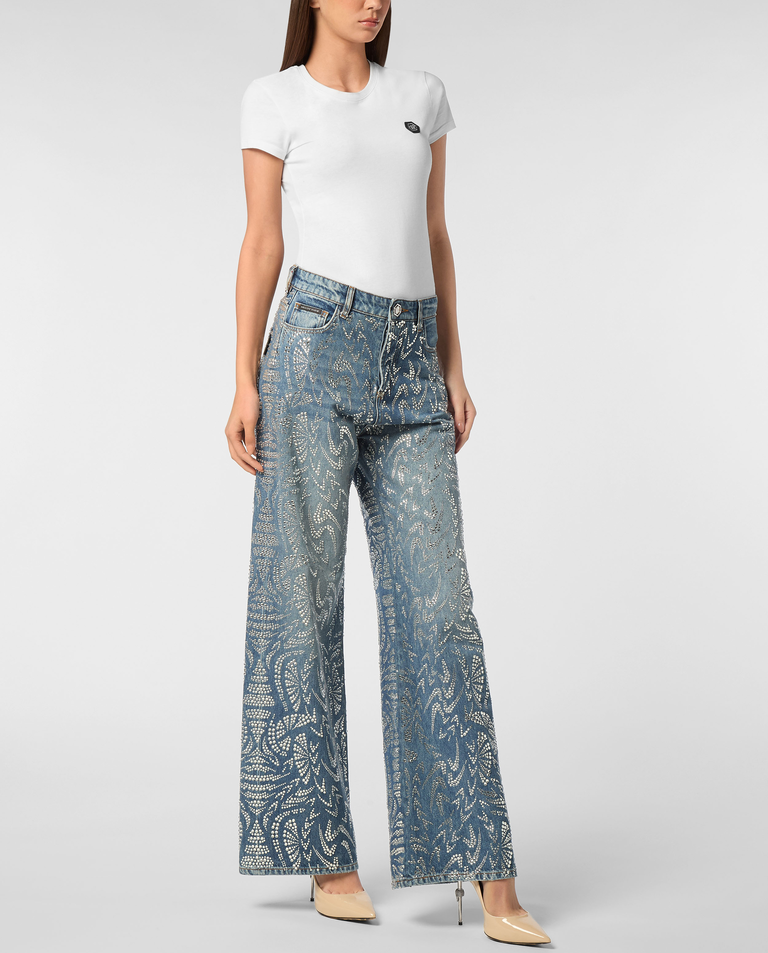 Jeansy Skater Fit Moroccan Strass - Image #2